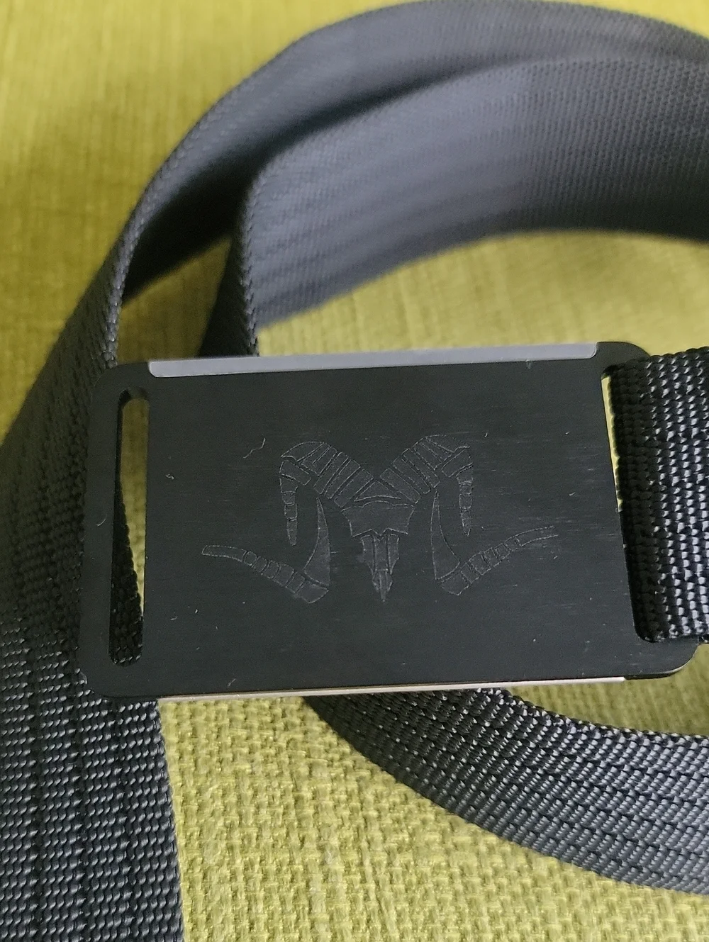ARGALI Black Ram Emblem Webbing Belt - Men